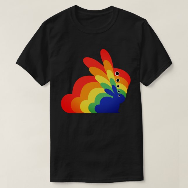 Rainbow Påskhare - Påsk T Shirt (Design framsida)