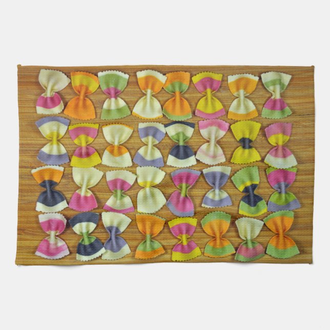 Rainbow pasta mönster kökshandduk (Horisontell)