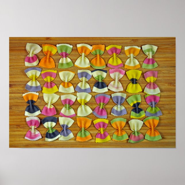 Rainbow pasta mönster poster (Framsidan)