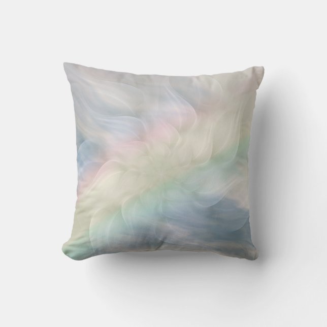 Rainbow Pastel Blommigt Mandala-design Kudde (Framsida)