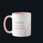 Rainbow Pastel Daughel Mugg<br><div class="desc">Perfekten till din dotter. Den här färgfulla mugg har en originalpalett för pastellerna färg och kan anpassas till färg genom att klicka på alternativet Anpassa ytterligare.</div>