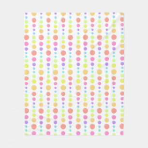 Rainbow Pastel Dots Mönster Fleecefilt