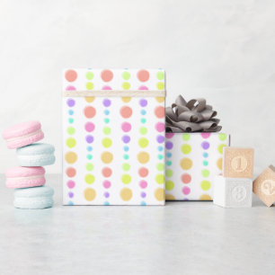 Rainbow Pastel Dots Mönster Presentpapper