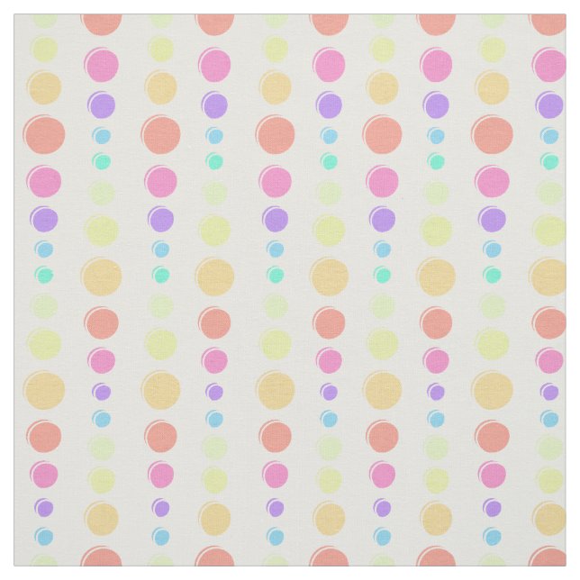 Rainbow Pastel Dots Mönster Tyg (Provkarta)