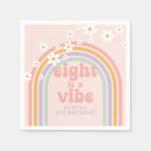 Rainbow Pastel Eight is a Vibe 8-årsdag Pappersservett