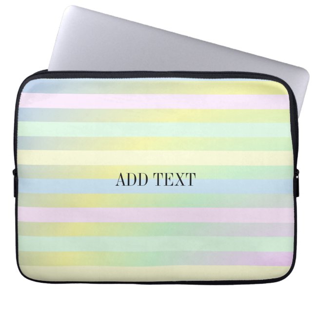 Rainbow pastel färg laptop fodral (Framsidan)