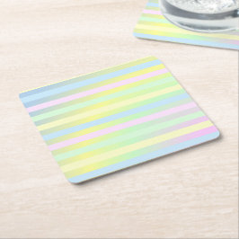 Rainbow pastel färg underlägg papper kvadrat