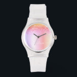 Rainbow Pastel Girly Glitter Metall Monogram Namn Armbandsur<br><div class="desc">Regnbåge Pastel Faux Foil Metallic Gnistra Glitter Brushed Metall Monogram Namn Watch. Det gör perfekt studenten,  födelsedag,  bröllop,  möhippa,  årsdag,  babydusch eller bachelorette-fest till någon som glam lyx och chic stilar.</div>