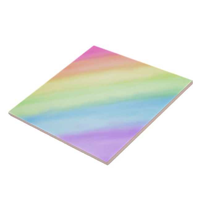 Rainbow Pastel Gradient Ombré  Kakelplatta (Sidan)