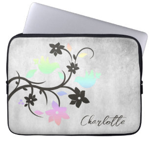 Rainbow Pastel Lovebird Personlig Laptop Fodral