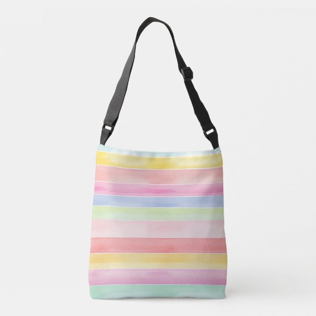 Rainbow Pastel Rand Bag Axelväska (Baksida)