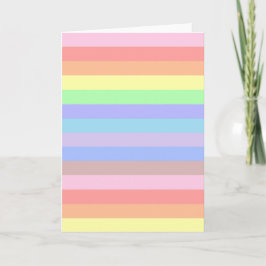 Rainbow Pastel Rand-hälsningskort Kort