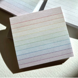 Rainbow Pastel Rand Notes - Multifärgad Post-it Block