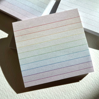 Rainbow Pastel Rand Notes - Multifärgad Post-it Block