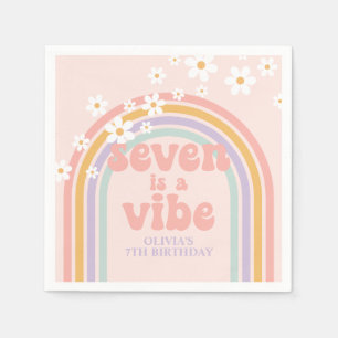 Rainbow Pastel Seven är en Vibe 7:e-födelsedag Pappersservett