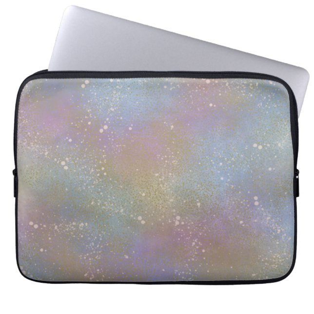 Rainbow Pastel Splatter HoloGraph Laptop Fodral (Framsidan)