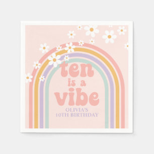 Rainbow Pastel Ten är en Vibe 10-årsdag Pappersservett