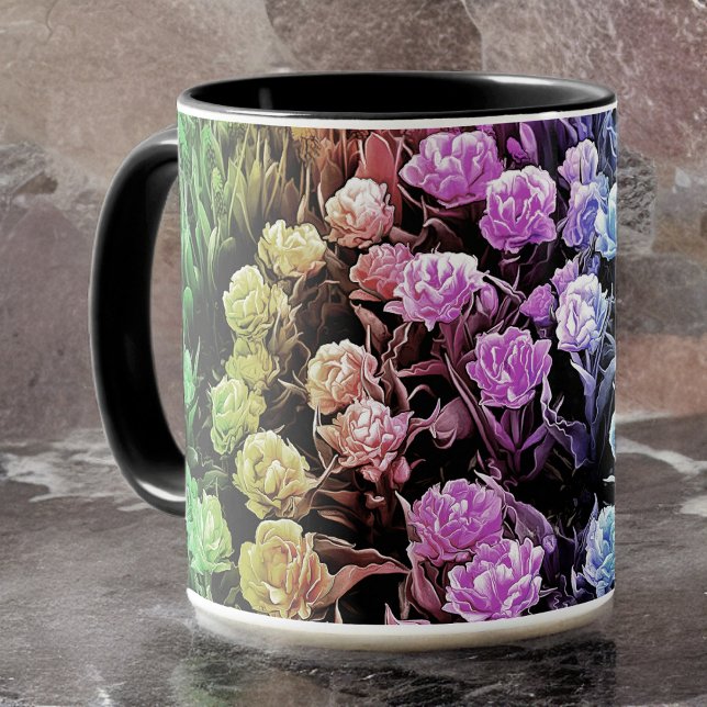 Rainbow Pastel Tulips Mugg (Skapare uppladdad)