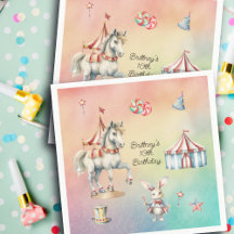 Rainbow Pastel w Animals 10:e Födelsedagsfesten