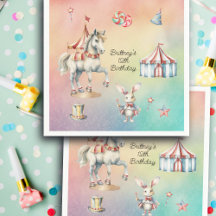 Rainbow Pastel w Animals 12:e Födelsedagsfest