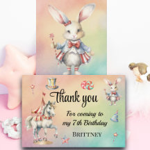 Rainbow Pastel w Animals 7:e Birthday
