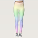 Rainbow Pastels Leggings<br><div class="desc">Klistra in abstrakt färg i regnbågen i vågräts rader.</div>