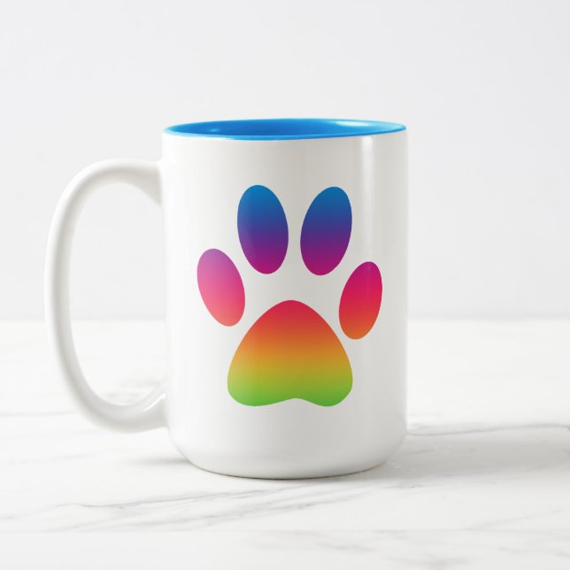 Rainbow Paw Skriv ut Mugg (Vänster)