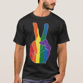 Rainbow Peace Hand, LGBT Gay pride Month T Shirt