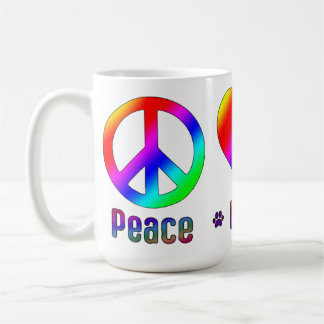 Rainbow Peace Kärlek BBG Mugg