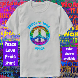Rainbow Peace Kärlek Pride T Shirt