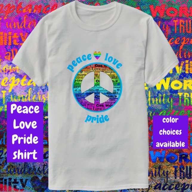 Rainbow Peace Kärlek Pride T Shirt (Skapare uppladdad)
