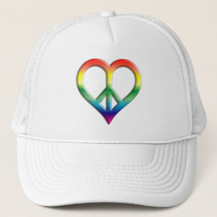 Rainbow Peace och Kärlek Hat Keps
