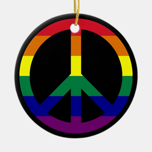 Rainbow Peace Ornament (Framsidan)