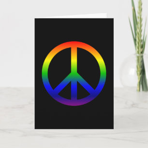 Rainbow Peace Symbol Kort