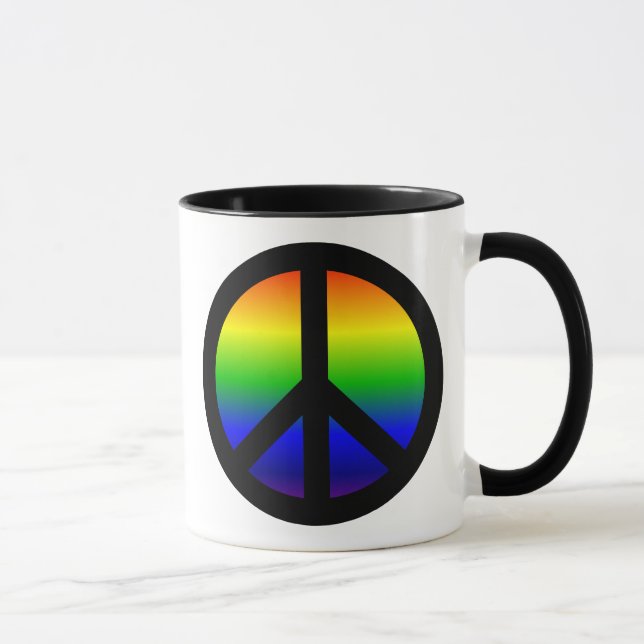 Rainbow Peace Symbol Mugg (Höger)