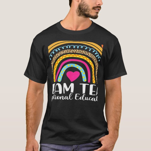 Rainbow Pencil Dream Exceptional Education Team SP T Shirt (Framsida)