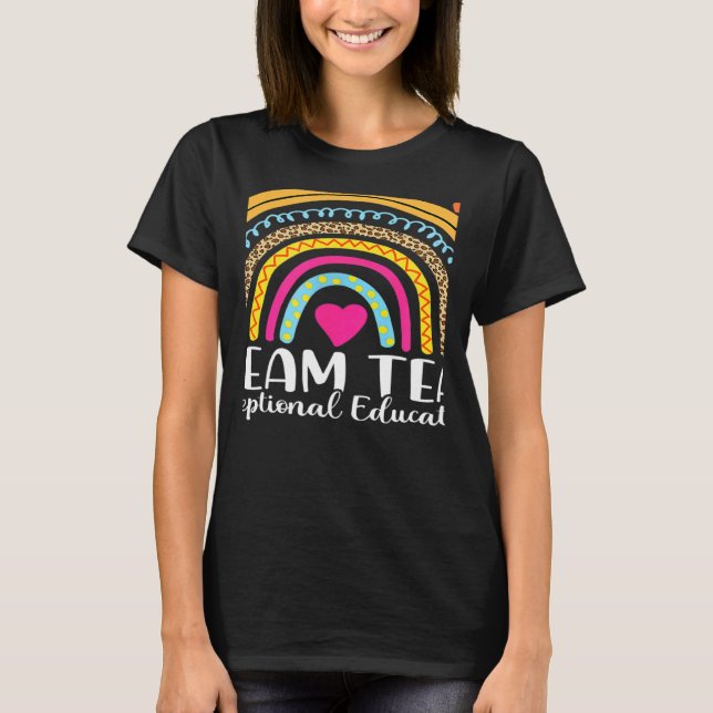 Rainbow Pencil Dream Exceptional Education Team SP T Shirt (Framsida)