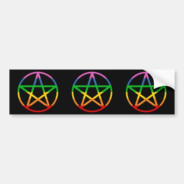 Rainbow Pentacle Bildekal (Framsidan)