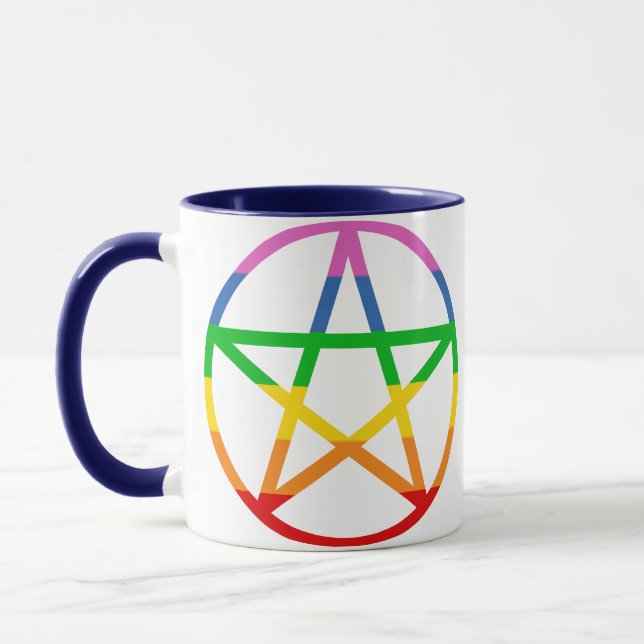 Rainbow Pentacle Mugg (Vänster)