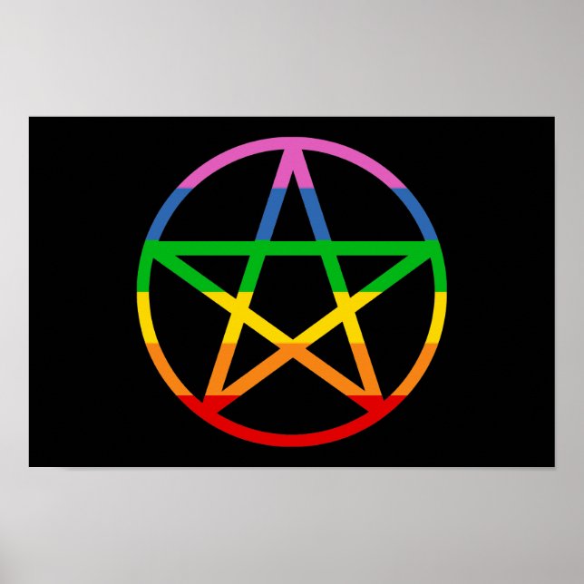 Rainbow Pentacle Poster (Framsidan)