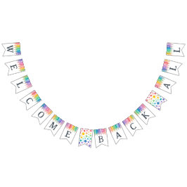 Rainbow Penthes Välkommen tillbaka hela skolan Vimplar