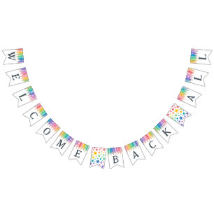 Rainbow Penthes Välkommen tillbaka hela skolan Vimplar