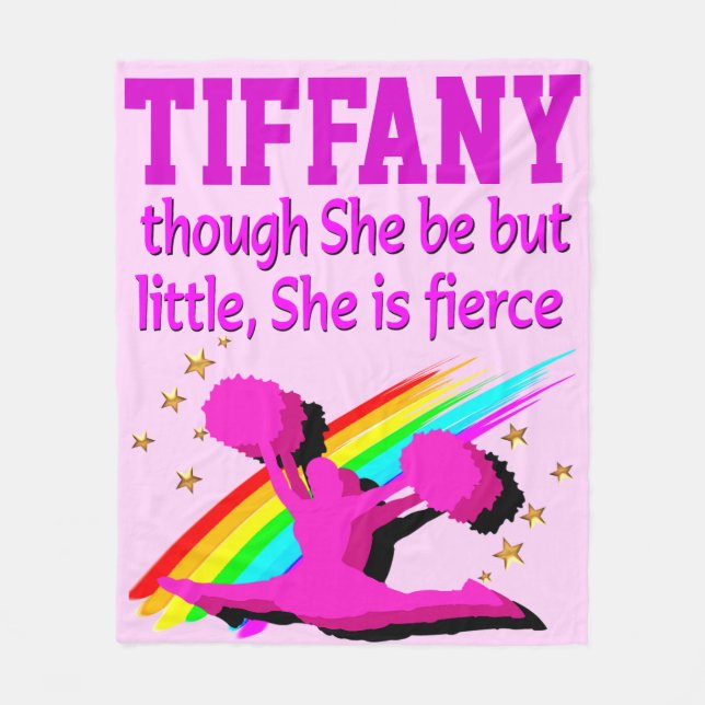 RAINBOW PERSONALIZE CHEERLEAD PERSONLIG BLANKET FLEECEFILT (Framsidan)