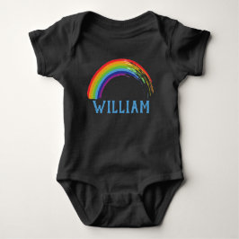Rainbow Personlig Baby Jersey Bodykostym T Shirt
