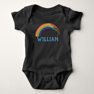 Rainbow Personlig Baby Jersey Bodykostym T Shirt