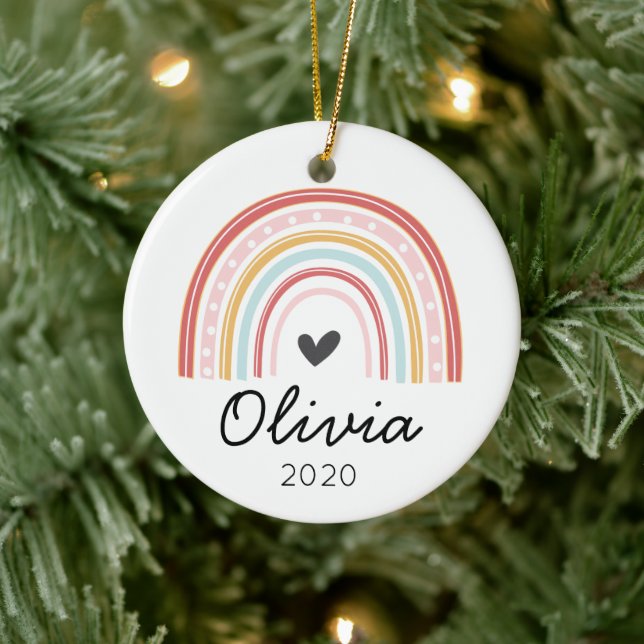 Rainbow personlig jul Ornament (Träd)