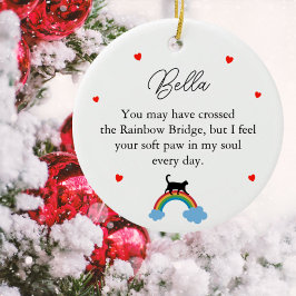 Rainbow Pet Namn Julgransprydnad Keramik