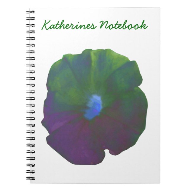 Rainbow Petunia Anpassade Notebook Anteckningsbok Med Spiral (Framsidan)