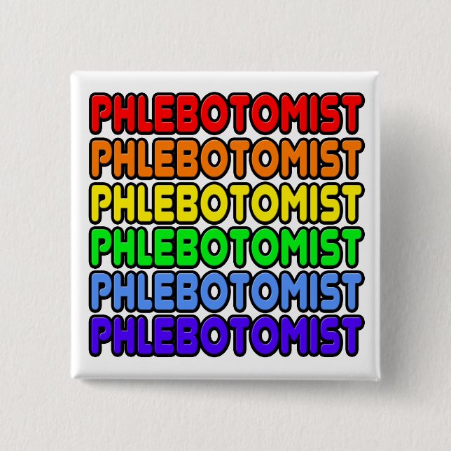 Rainbow Phlebotomist Knapp (Framsida)