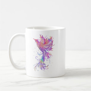 Rainbow Phoenix Bird Tattoo Kaffemugg